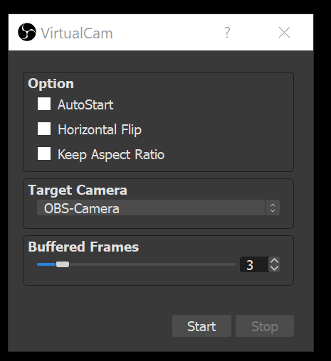 Obs virtualcam online webex